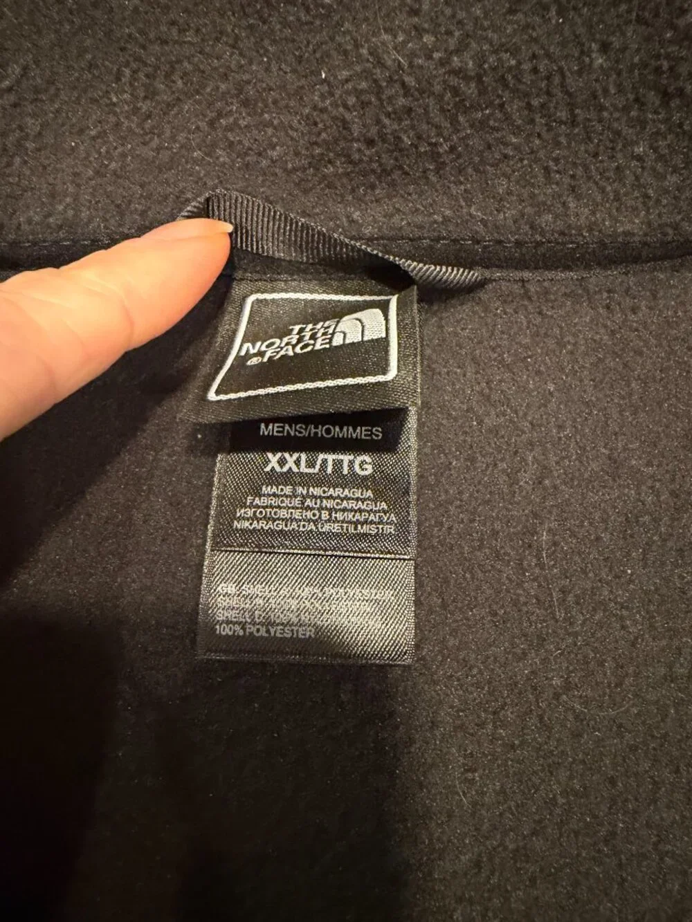 Men's The North Face Fleece full zip black jacket XXL